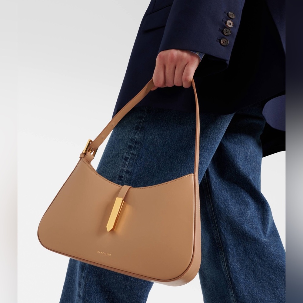NWT DEMELLIER N10 The Tokyo Light Tan Smooth Leather Handcrafted Shoulder Bag